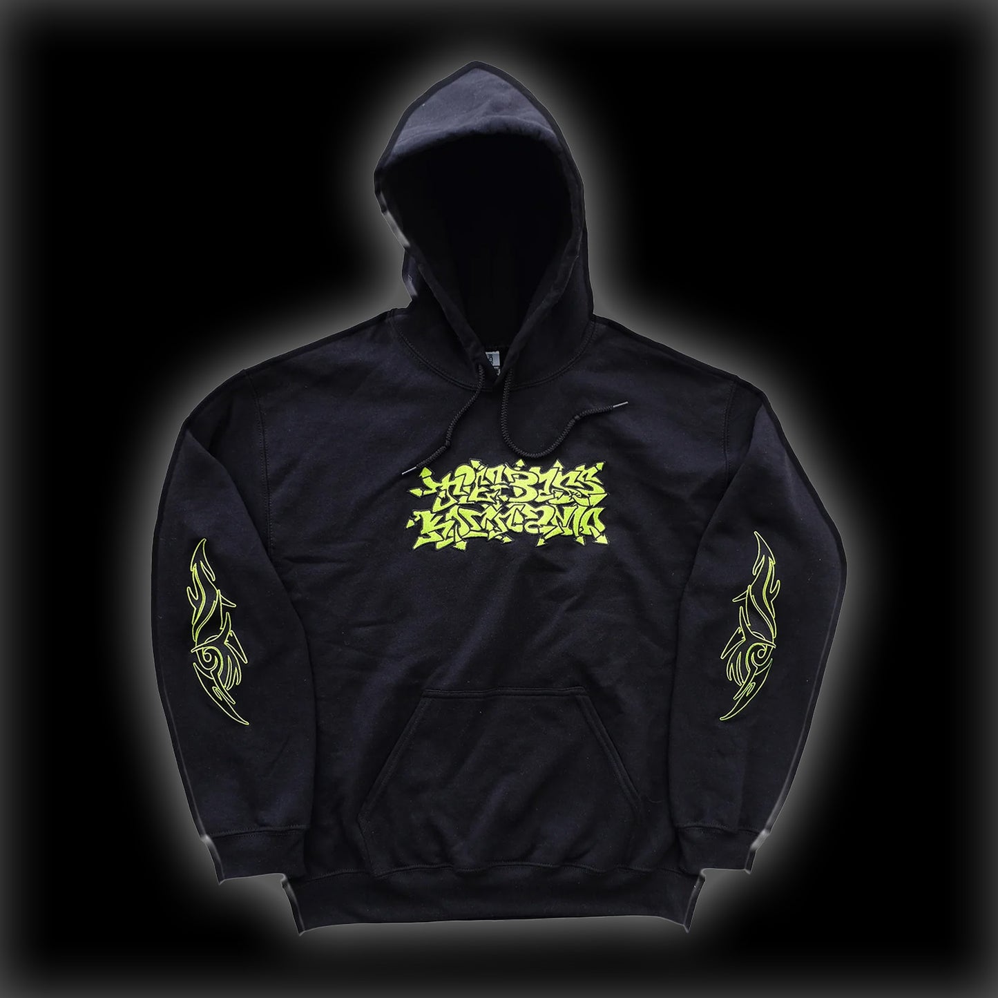 TBK DRAGON HOODIE - BLACK/NEON