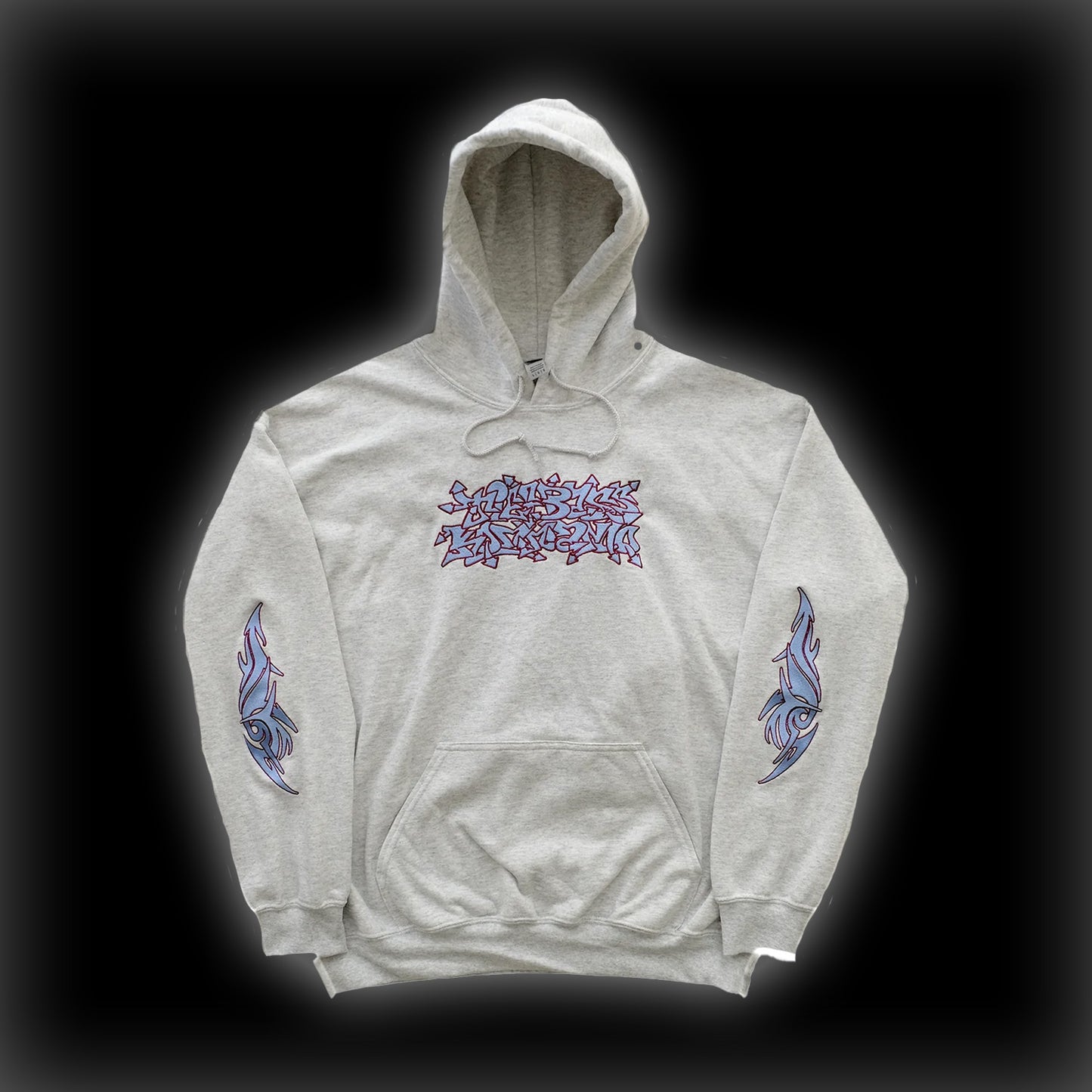 TBK DRAGON HOODIE - GREY/BLUE