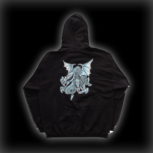 TBK DRAGON HOODIE - BLACK/RED