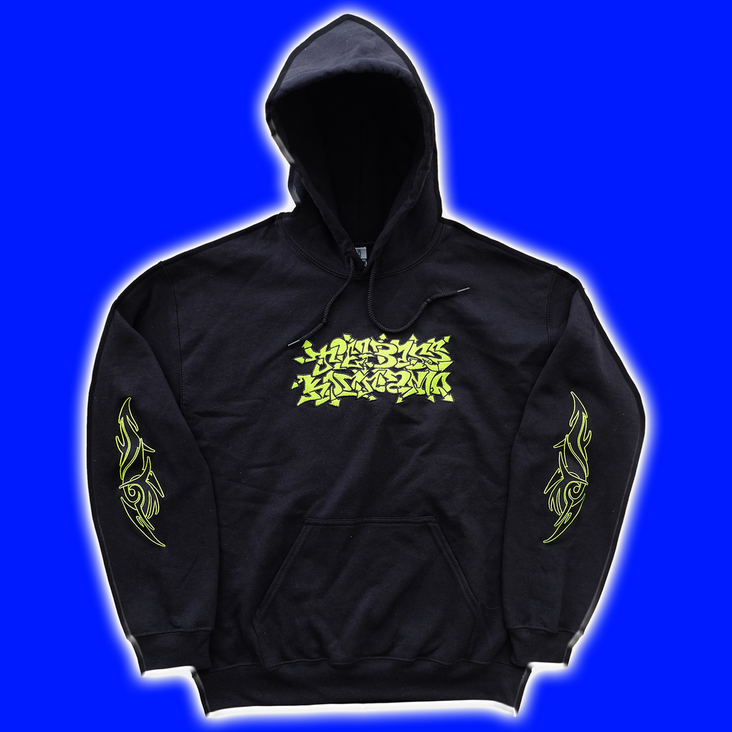 TBK DRAGON HOODIE - BLACK/NEON