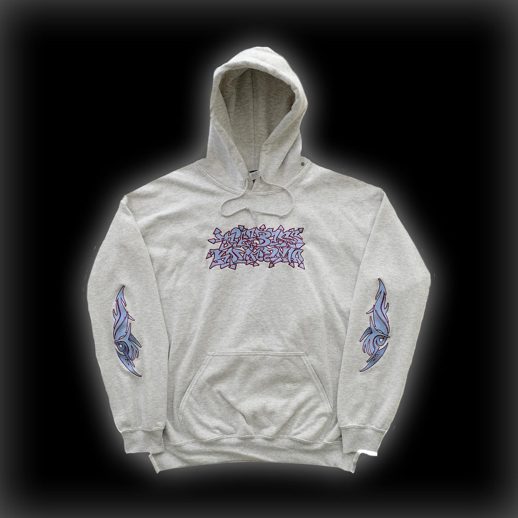 TBK DRAGON HOODIE - GREY/BLUE